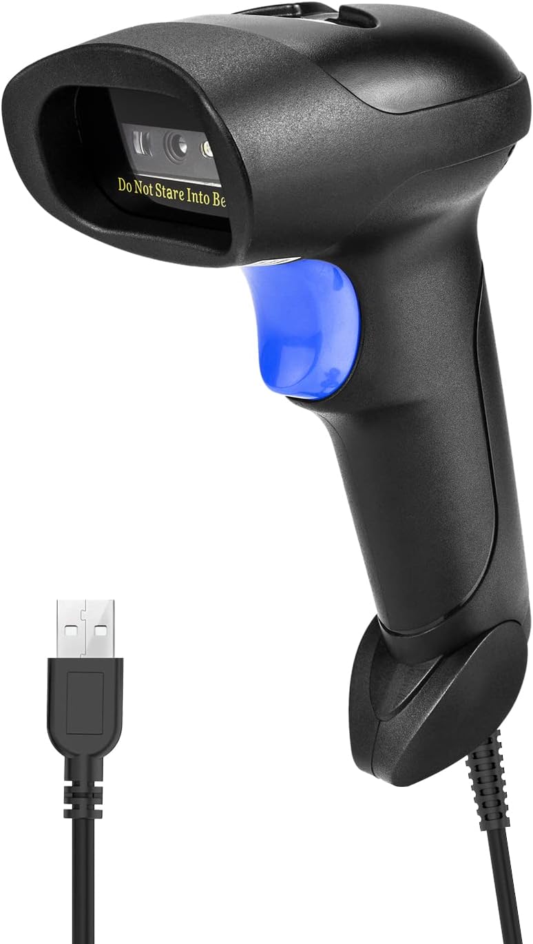 NetumScan - Lecteur de Codes-Barres USB 1D, Lecteur de Codes-Barres CCD Portable Filaire